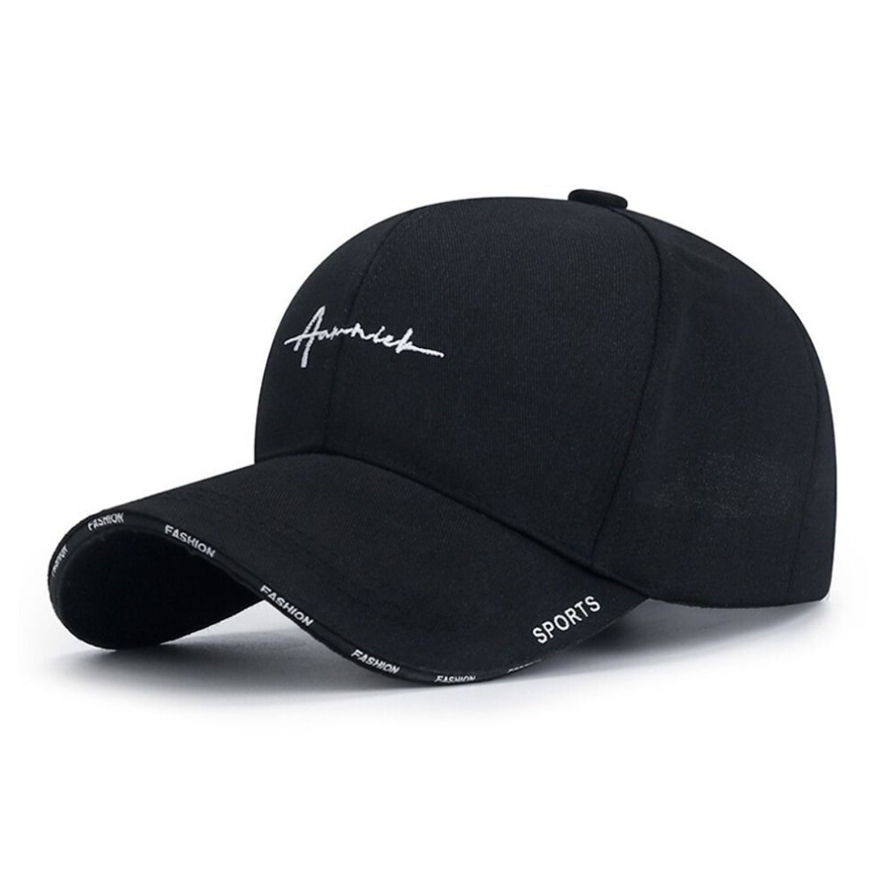 (black) Adjustable Baseball Cap Cotton Top Empty Cap Breathable Sun Hats  Women