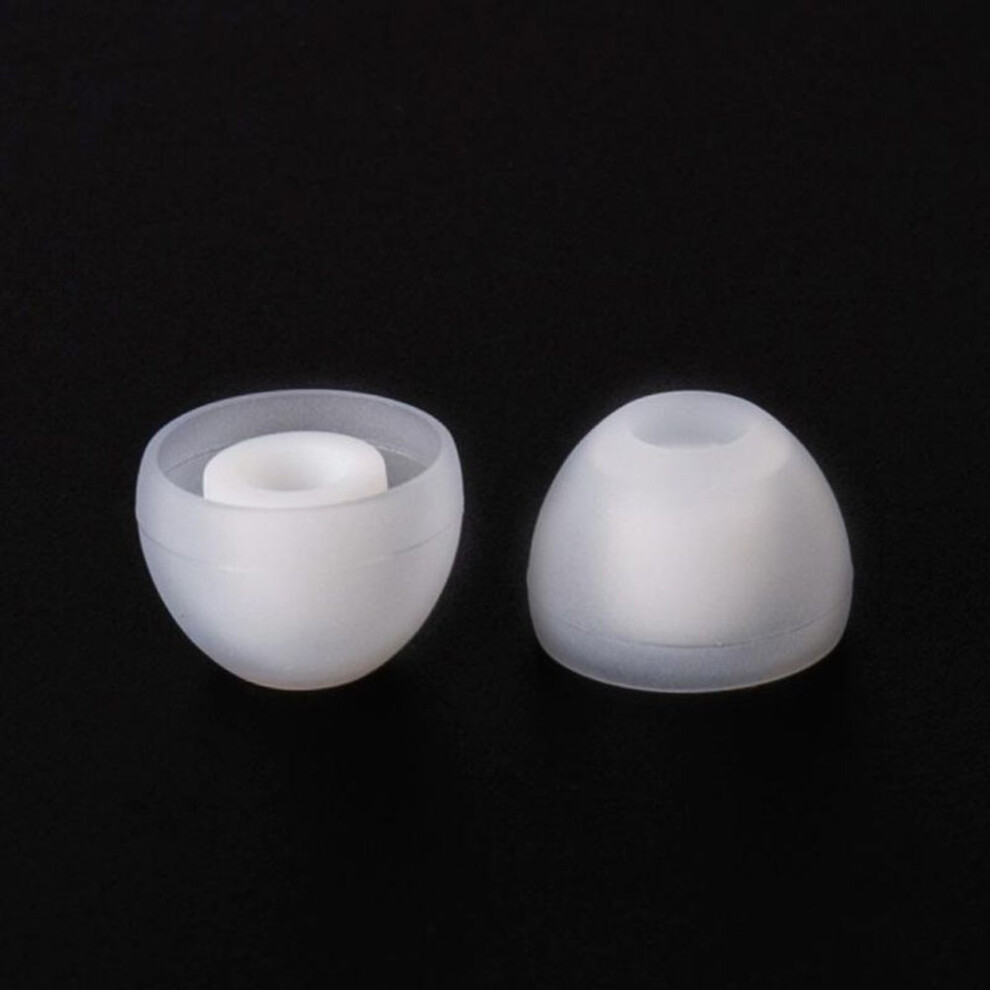 (white, M) Kbear 07 Silicone Earmuffs A Set Earplugs Cover Noise Reduction Anti-falling In-ear Headphone Cap