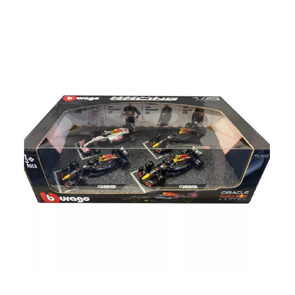 Bburago 1:43 F1 Red Bull Racing 4 Pack Verstappen Champion Set-image-OPC-PFZVV59-NEW