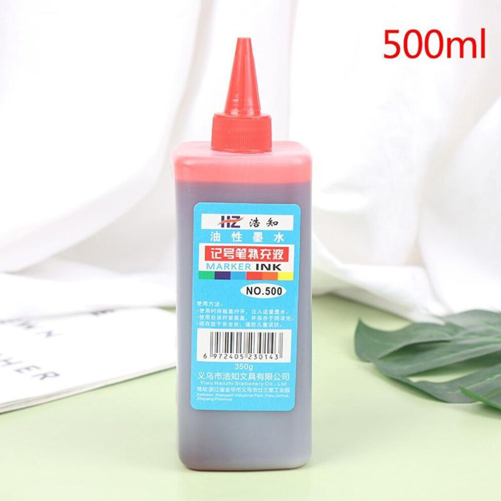 (red) 500ml Permanent Dry Graffiti Oil Marking Pen For Marking Pen To Add Ink Smooth