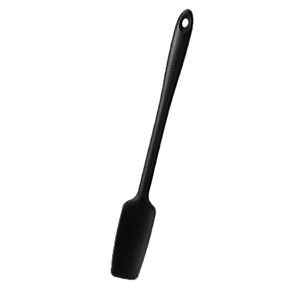 (black) Resistant Stainless Steel Core Silicone Jar Spatula Long Handle Rubber Spatula Silicone Scraper