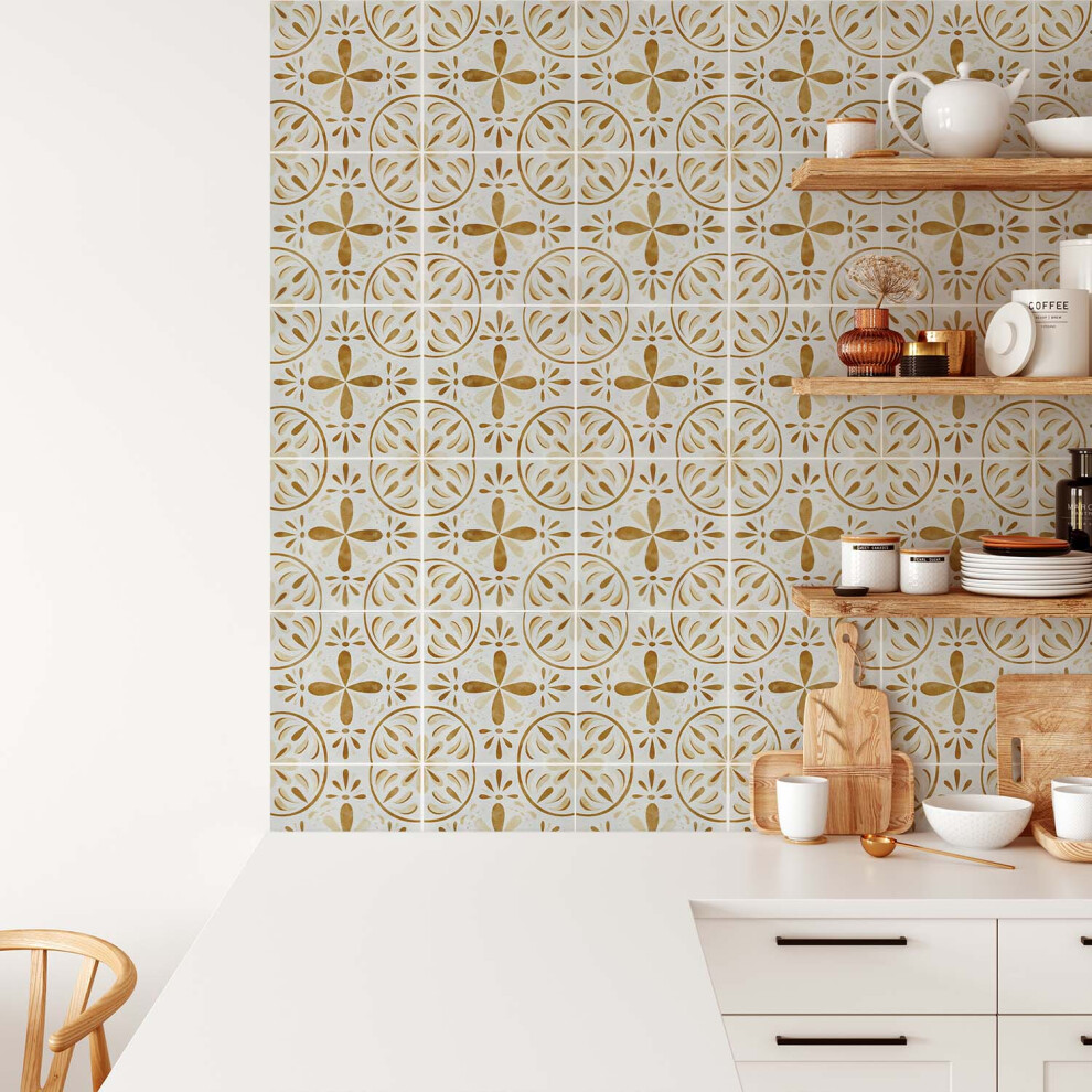 Photos - Other for Repair Floral Pattern Tile Stickers Self-Adhesive Peel and Stick Tile Backsplash Wall Stickers for Kitchen(TS358, 15cmx15cmx20pcs)