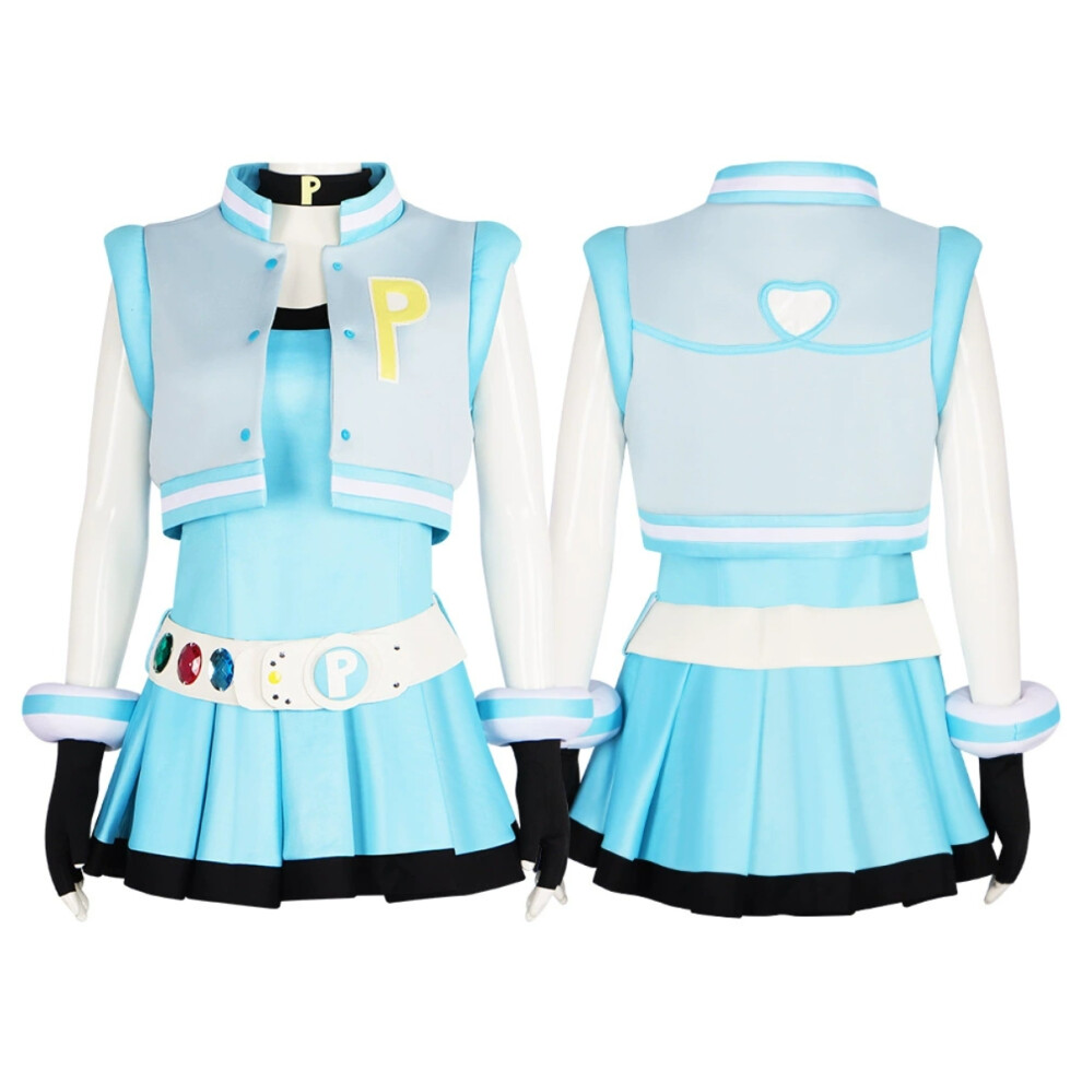 (blue, XXXL) Superpower Hana Hana Cosplay Costume Halloween & Stage Performance Outfit