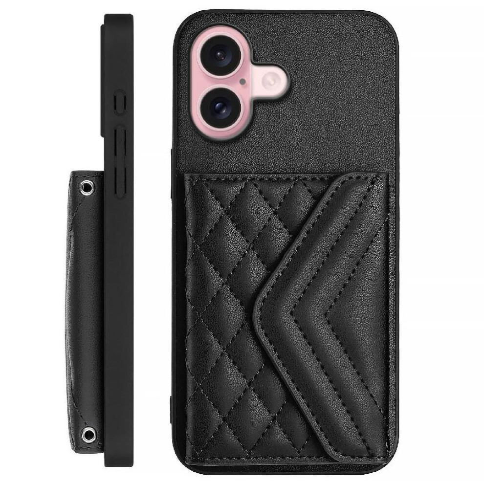 Photos - Case  Compatible  for iPhone 16 Pack Accurate Incisi(Black)