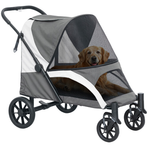 PawHut PawHut Foldable Pet Stroller for Large Dogs, Dark Grey 1