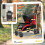 PawHut PawHut Foldable Pet Stroller for Large Dogs, Red/Black 3