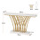 Tribesigns Console Tribesigns Table console dorée, 150 x 29,5 x 80 cm Table d'entrée moderne 2