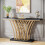 Tribesigns Console Tribesigns Table console dorée, 150 x 29,5 x 80 cm Table d'entrée moderne 1