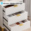 Tribesigns Tribesigns Bedside Table Modern Bedside Table, 65.5 cm High, Bedside Table with 3 Drawers (1 pc) 5