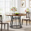 Tribesigns Tribesigns dining table 120cm, round kitchen table with wooden structure surface for 4 people 1