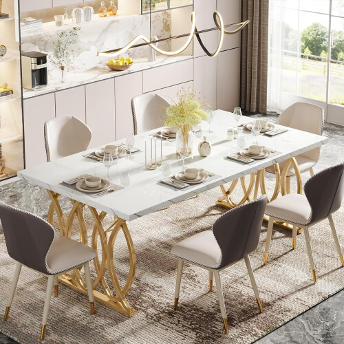 Tribesigns Tribesigns Dining Table Modern Dining Table for 6 People, Table Living Room 1