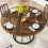 Tribesigns Tribesigns dining table 120cm, round kitchen table with wooden structure surface for 4 people 3