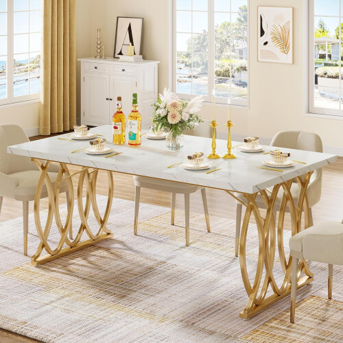 Tribesigns Tribesigns Dining Table Modern Dining Table for 6 People, Table Living Room
