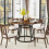 Tribesigns Tribesigns dining table 120cm, round kitchen table with wooden structure surface for 4 people 2