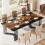 Tribesigns Tribesigns Dining Table 200 cm Rectangular Kitchen Table for 8-10 People 4