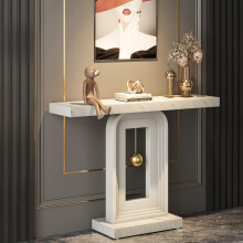 Table console Tribesigns Table d'entrée étroite, 100 x 30 cm Table d'entrée avec base en forme de pendule