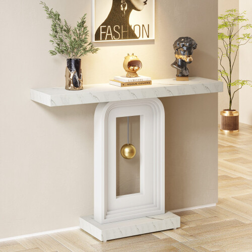 Tribesigns Tribesigns Console Table Narrow Entryway Table, 100x 30 cm Hallway Table with Pendulum Shape Base 1