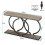 Tribesigns Console Tribesigns Table console, table de canapé étroite, table d'appoint moderne blanche et dorée 5