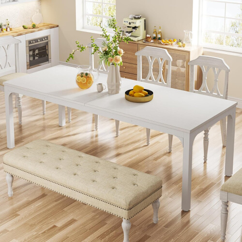 Tribesigns Tribesigns Dining Table 200cm Wooden Dining Table for 8-10, Industrial Rectangular Kitchen Table 2