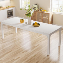 Table à manger Tribesigns 200 cm Table à manger en bois pour 8 à 10 personnes, table de cuisine rectangulaire industrielle