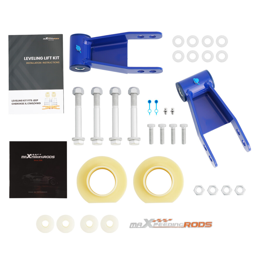 Kit de levage 3'' Avant - 2'' Arri?re Shackle 4WD 1984-2001 for Jeep Cherokee X