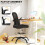 Homcom HOMCOM Mesh Draughtsman Chair, Ergonomic Drafting Chair, Black 4