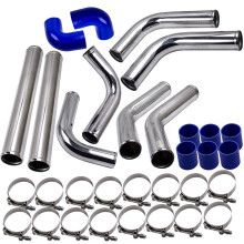 2.5" Universal Turbo Intercooler Turbo in alluminio tubo di aspirazione tubo Kit