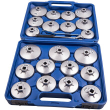 23pcs Jeu de douilles cl? ? filtre ? huile Set Oil Change Wrench Cup Set 1/2"
