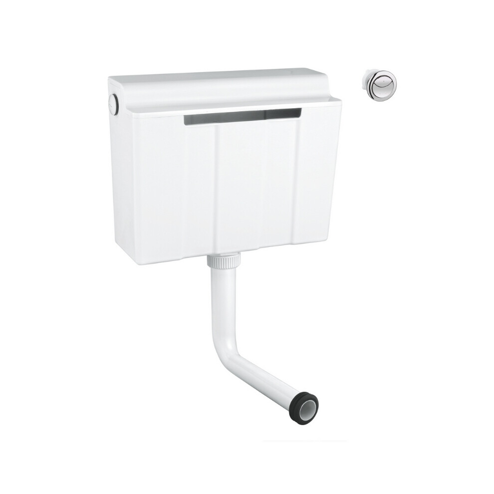 Grohe Concealed Toilet Cistern (Bottom Fill Only) with Dual Flush Push Button Chrome - 39053000 (39053 000)