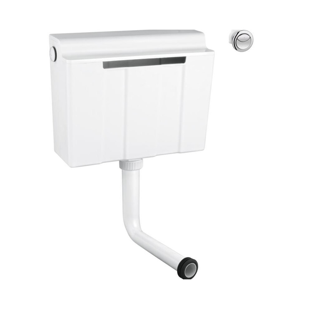 Grohe Concealed Toilet Cistern (Side/Back Fill Only) with Dual Flush Push Button Chrome -  39054000 (39054 000)