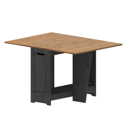 Mercers Furniture Corona Charcoal Butterfly Dining Set Drop Leaf Solid Wood Pine Wooden 2