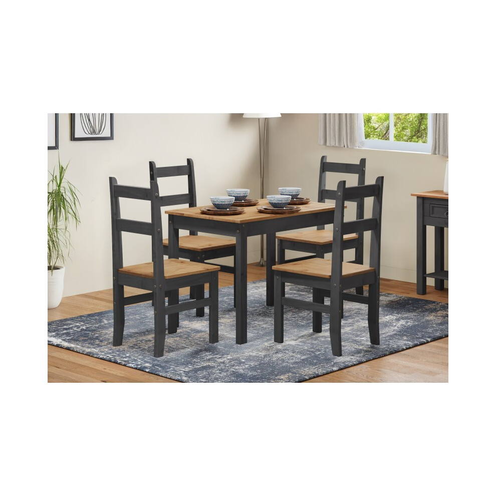 Mercers Furniture Corona Charcoal Budget Dining Set