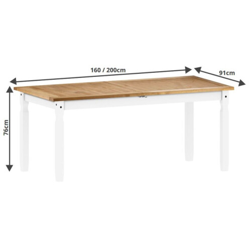Mercers Furniture Corona White Large Extending Dining Table 2