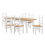 Mercers Furniture Corona White Large Extending Table & 6 Chairs 2
