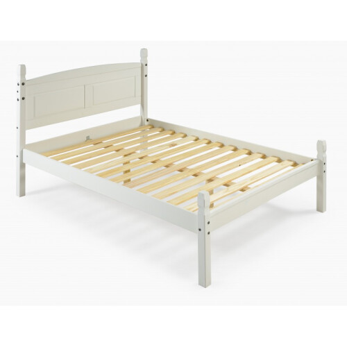 Mercers Furniture Corona White 4'6" Double Low End Bed Frame 1