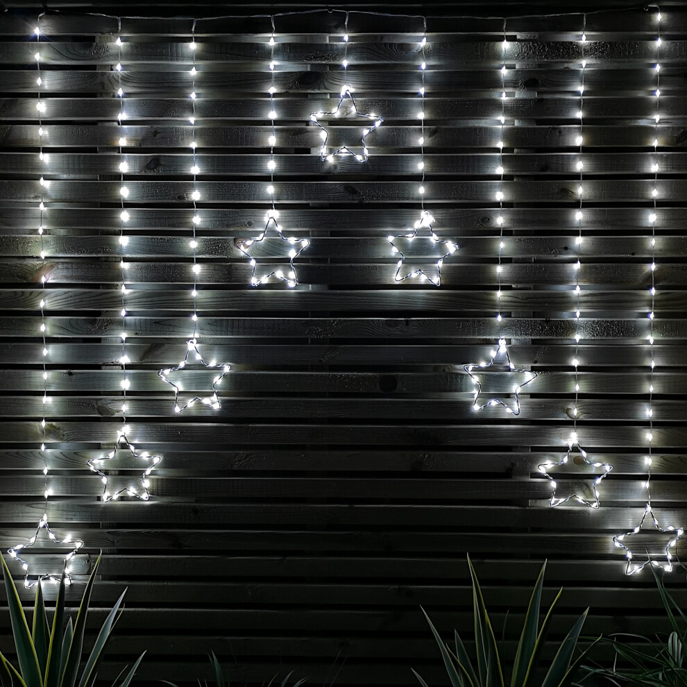 Samuel Alexander LED Star Curtain Lights - 1.2m - Cool White - Christmas Decorations - Image 3