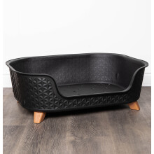 77cm x 58cm Black Plastic Raised Pet Basket with Legs
