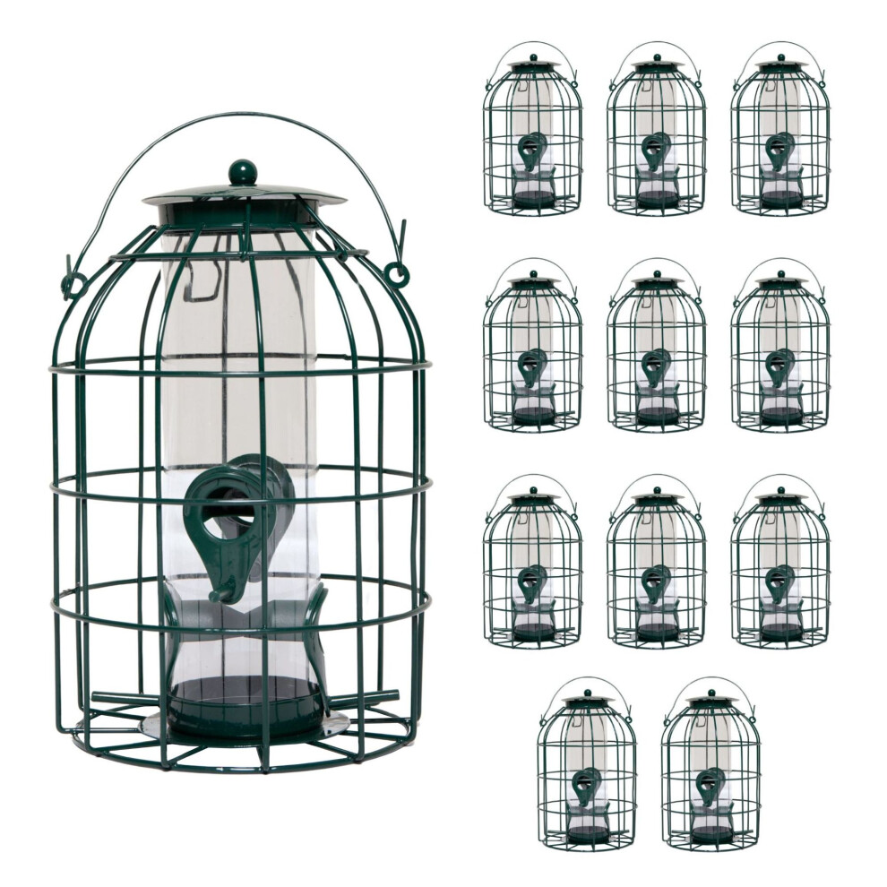 Samuel Alexander Pack Of 12 Wild Bird Seed Feeder Cage With Squirrel Guard