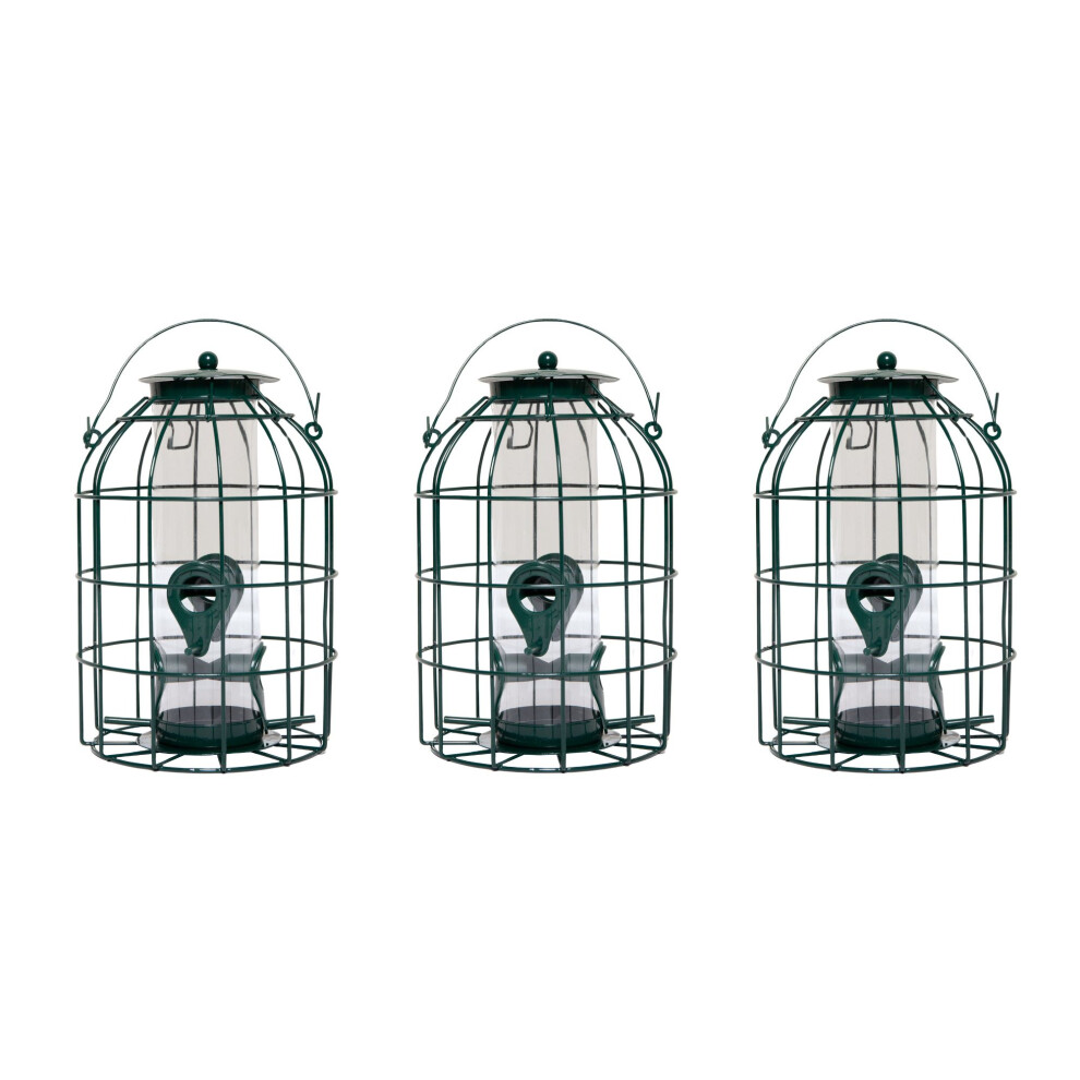 Samuel Alexander Pack Of 3 Wild Bird Seed Feeder Cage With Squirrel Guard