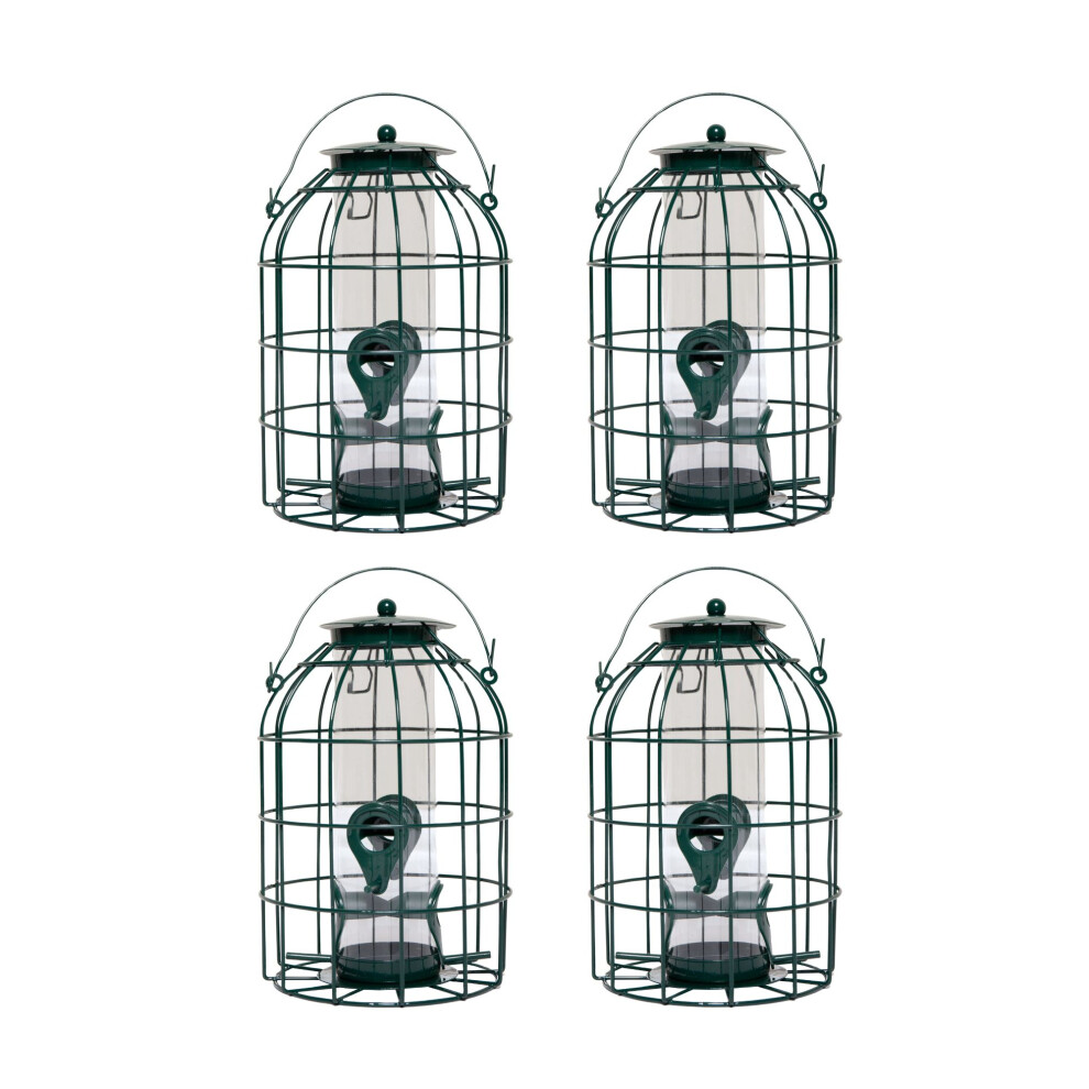 Samuel Alexander Pack Of 4 Wild Bird Seed Feeder Cage With Squirrel Guard