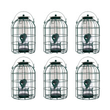 Pack of 6 Wild Bird Seed Feeder Cage with Squirrel Guard