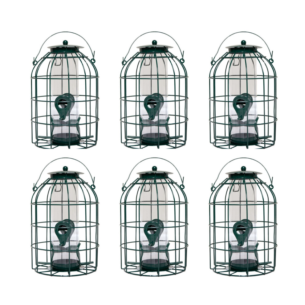 Pack of 6 Wild Bird Seed Feeder Cage with Squirrel Guard