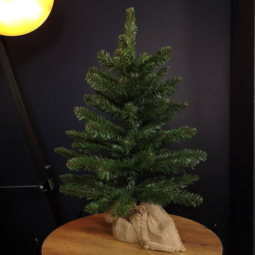 Samuel Alexander 60cm Mini Richmond Christmas Tree in a Burlap Base with 72 Tips