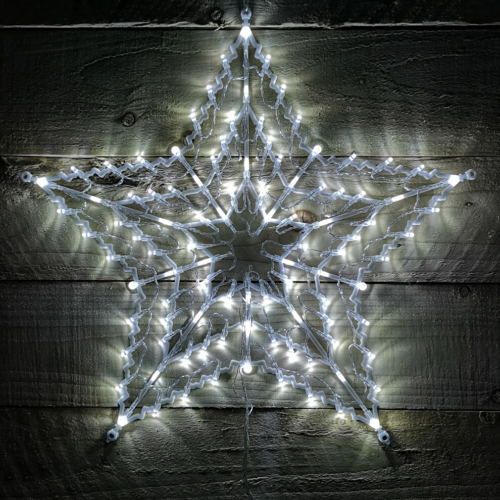 Samuel Alexander White/Light 100 Led Window Star Up Indoor/Outdoor Christmas Decorations 50Cm