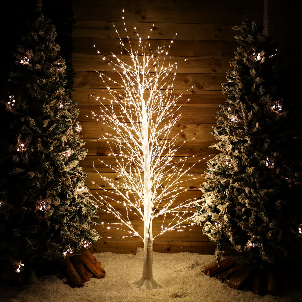 Samuel Alexander 6ft White Modelling Micro Dot Tree - 1,300 Twinkling Warm White LEDs - Image 2
