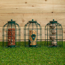 Samuel Alexander Pack of 3 Hanging Nut Seed & Fat Ball Bird Feeders with Squirrel Guard