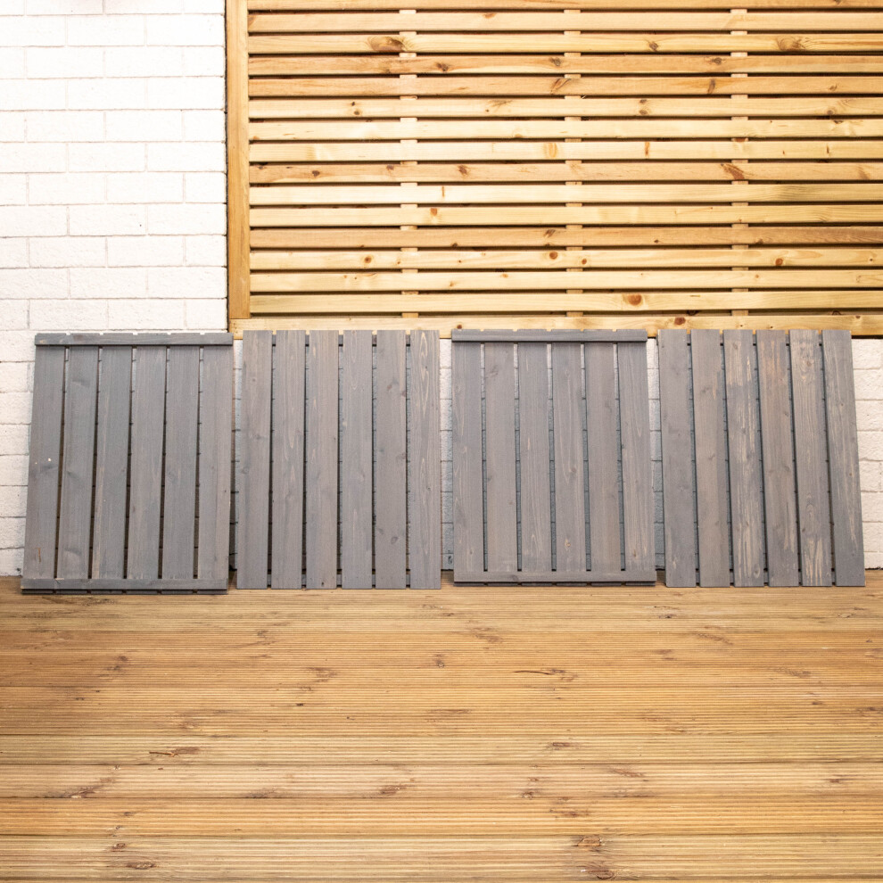 Pack of 4 Grey Washed Back Panels Only For SA-BINS3 Double Bin Storage