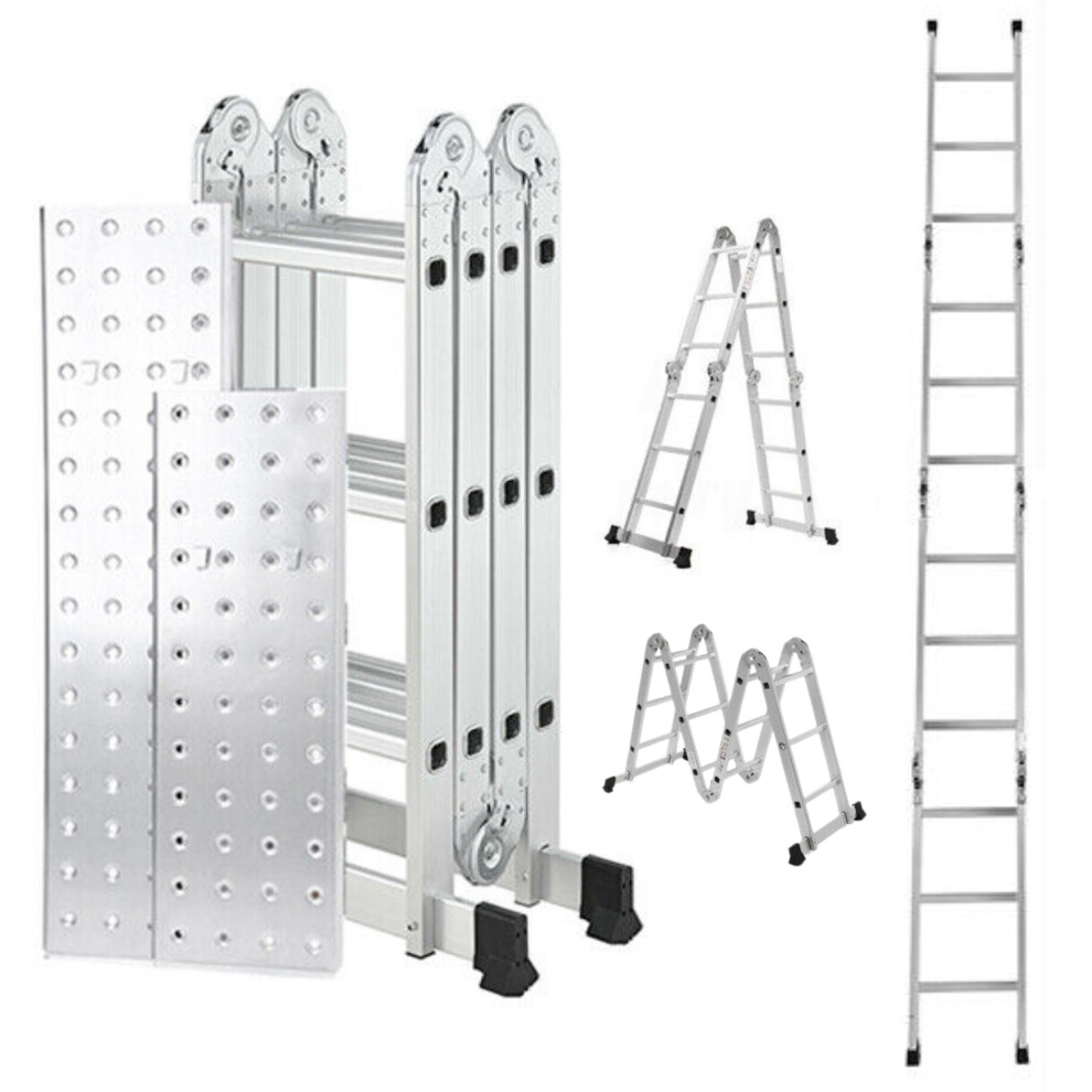Samuel Alexander 3.46M Lightweight Aluminium Folding Multi-Position Work Platform Ladder