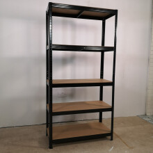 0.9m x 1.8m 5 Tier Heavy Duty Metal Shelving Storage Racking Unit in Black
