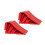 Samuel Alexander 8.5cm x 23cm Set of 2 Heavy Duty Ridged Vehicle Wheel Chocks with Handles in Red 1